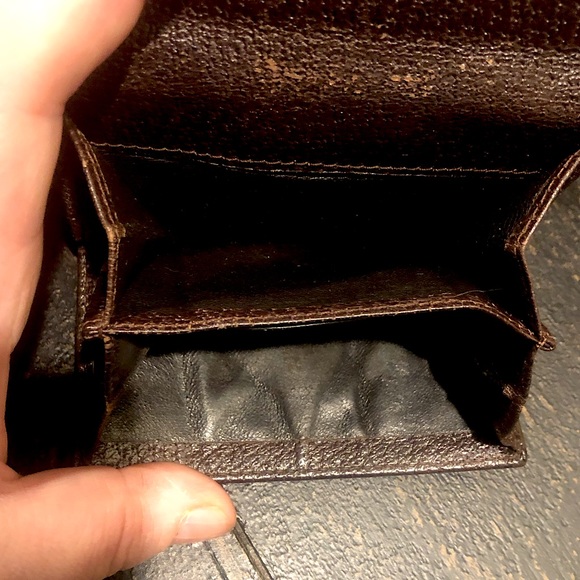 GUCCI GG Trifold Canvas Jacquard Wallet Tan Brown Leather Accent - Picture 8 of 17